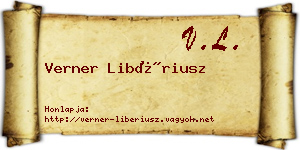 Verner Libériusz névjegykártya